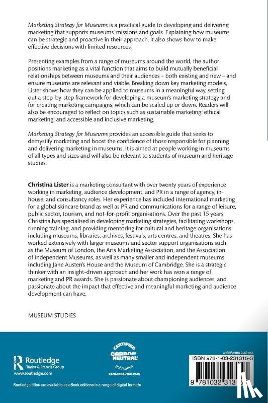 Lister, Christina (Marketing consultant) - Marketing Strategy for Museums