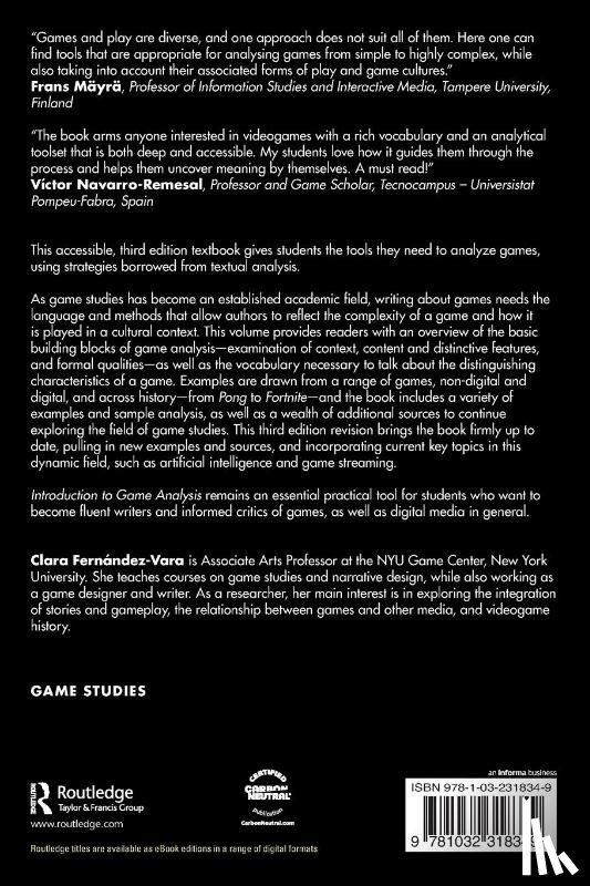 Fernandez-Vara, Clara (New York University - Introduction to Game Analysis
