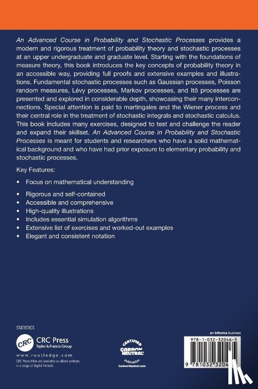 Kroese, Dirk P. (University of Queensland, Botev, Zdravko (University of New South Wales - An Advanced Course in Probability and Stochastic Processes