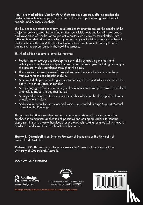 Campbell, Harry F. (University of Queensland, Brown, Richard P.C. (University of Queensland - Cost-Benefit Analysis