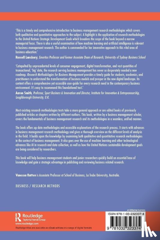 Ratten, Vanessa (La Trobe University - Research Methodologies for Business Management