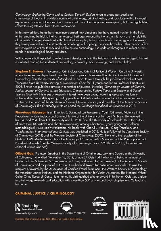 Brown, Stephen E., Esbensen, Finn-Aage, Geis, Gilbert - Criminology