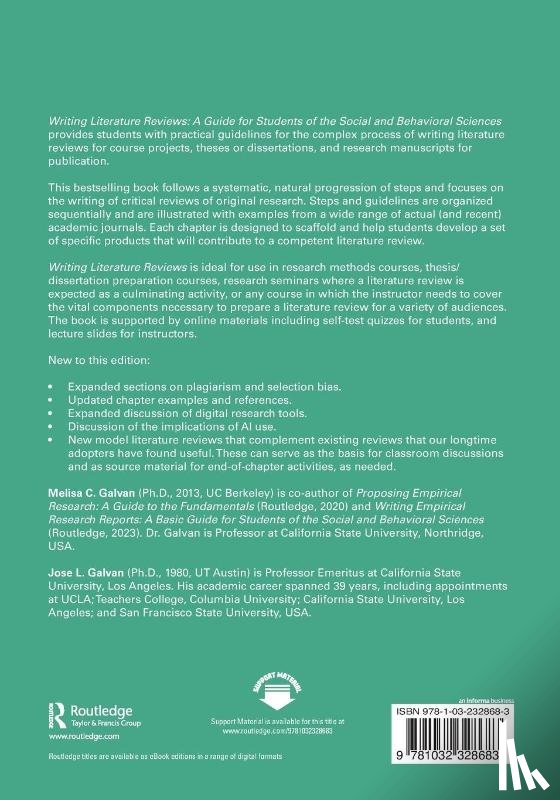 Galvan, Melisa C. (California State University, Galvan, Jose L. (Professor Emeritus - Writing Literature Reviews