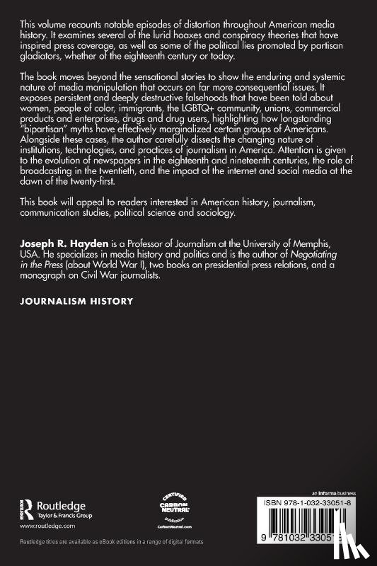 Hayden, Joseph R. (University of Memphis - A History of Disinformation in the U.S.