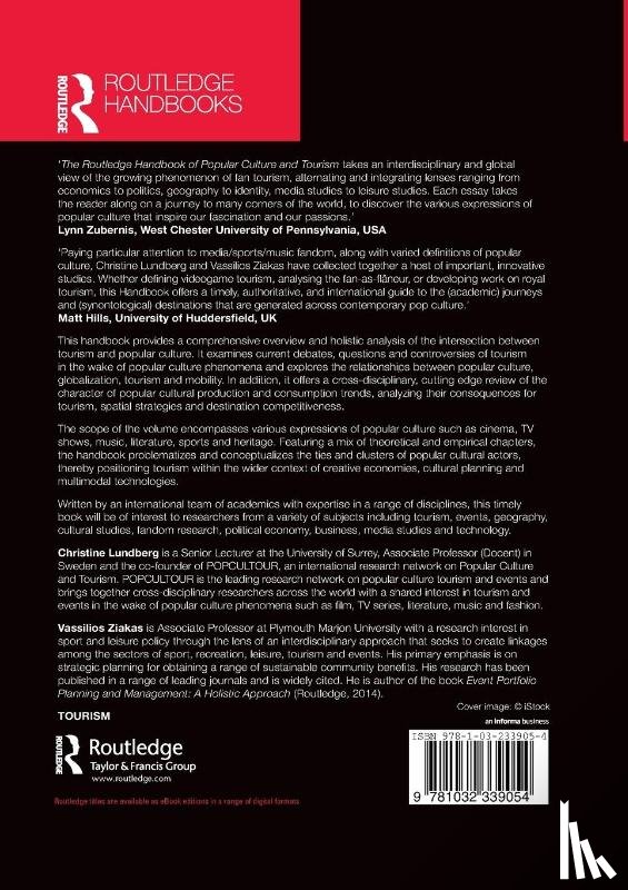  - The Routledge Handbook of Popular Culture and Tourism