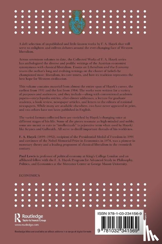 Hayek, F.A. - Essays on Liberalism and the Economy