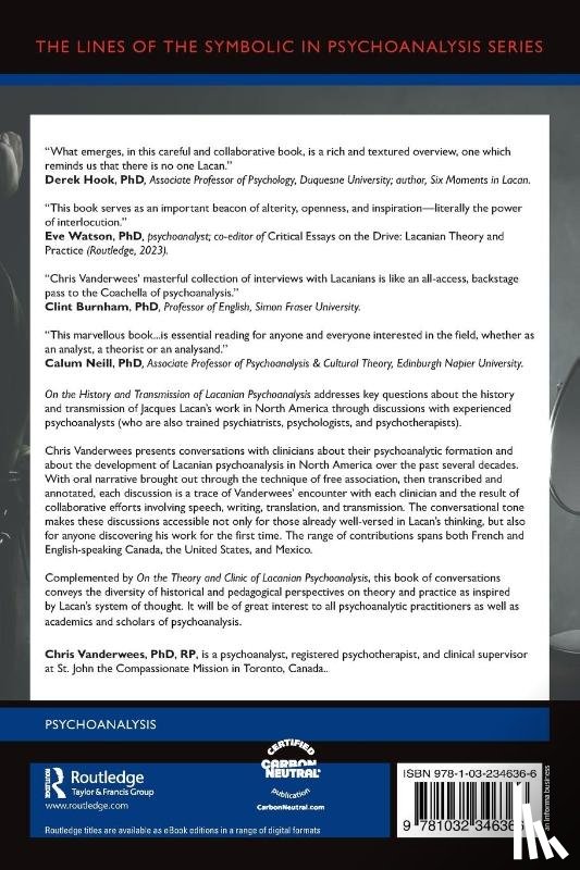 Vanderwees, Chris - On the History and Transmission of Lacanian Psychoanalysis