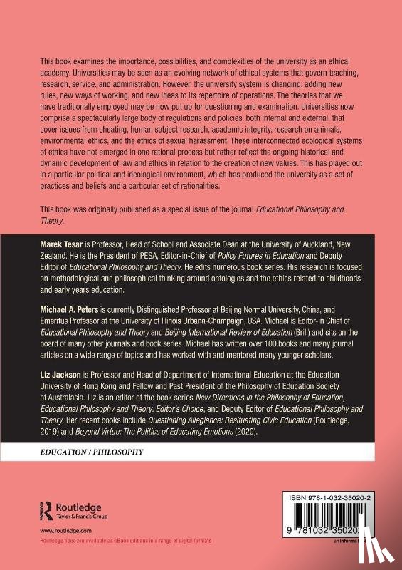  - The University as an Ethical Academy?