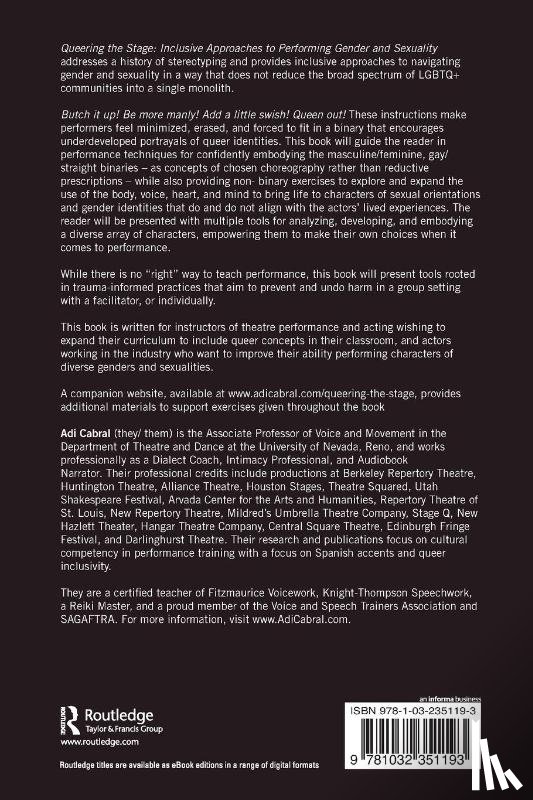 Cabral, Adi - Queering the Stage