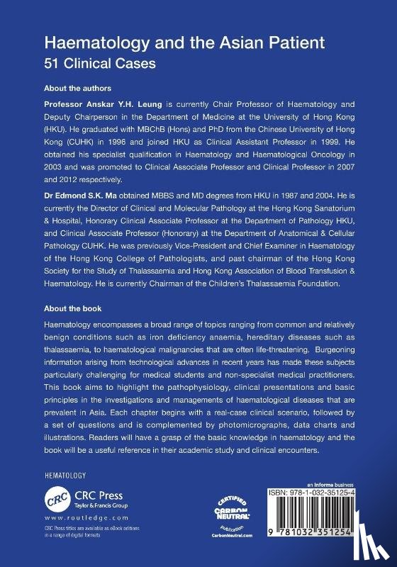 Leung, Anskar Y.H. (University of Hong Kong), Ma, Edmond S K - Haematology and the Asian Patient