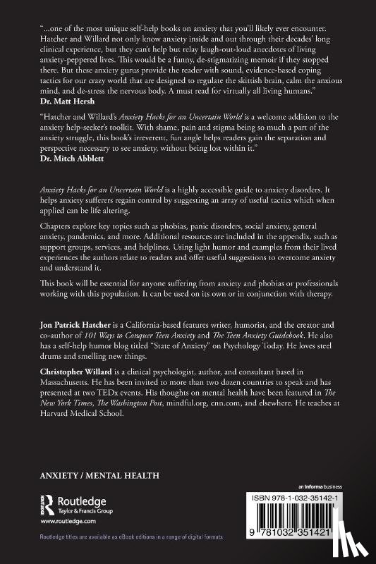 Hatcher, Jon Patrick, Willard, Christopher - Anxiety Hacks for an Uncertain World