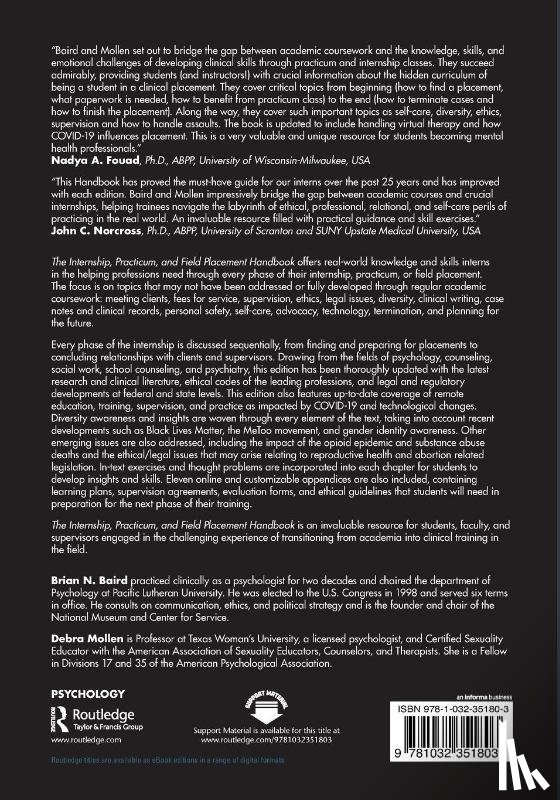 Baird, Brian N. (Antioch University, Mollen, Debra - The Internship, Practicum, and Field Placement Handbook