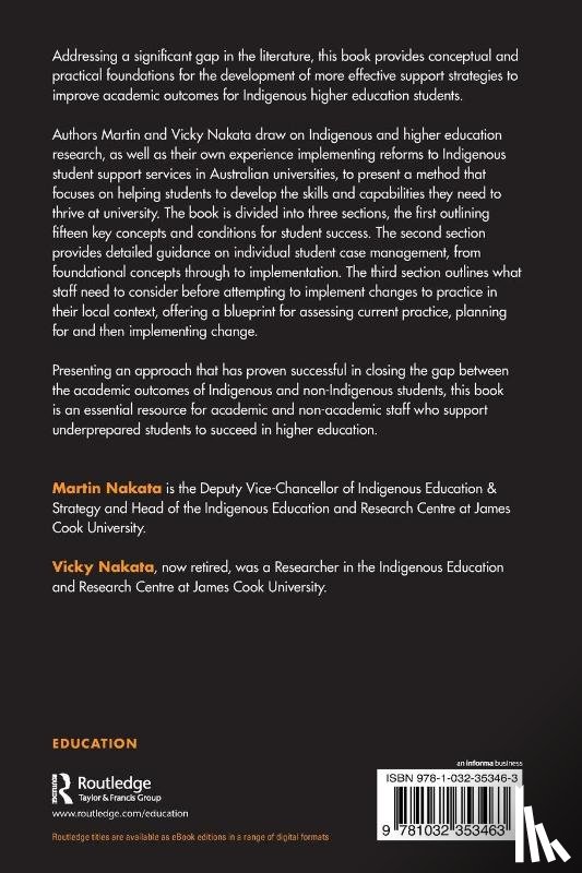 Nakata, Martin (James Cook University, Nakata, Vicky (Australia) - Supporting Indigenous Students to Succeed at University