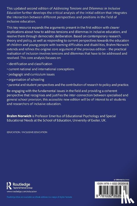 Norwich, Brahm (University of Exeter - Addressing Tensions and Dilemmas in Inclusive Education