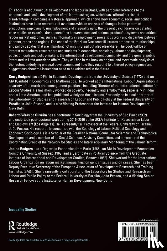 Rodgers, Gerry, de Oliveira, Roberto Veras, Rodgers, Janine - Unequal Development and Labour in Brazil
