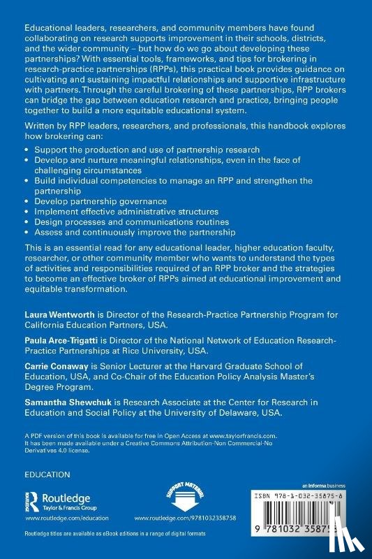 Wentworth, Laura, Arce-Trigatti, Paula, Conaway, Carrie, Shewchuk, Samantha - Brokering in Education Research-Practice Partnerships