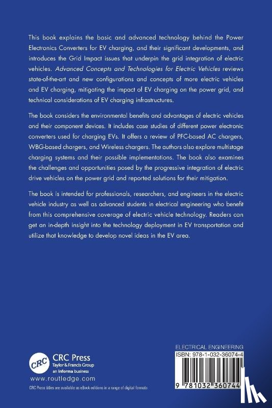  - Advanced Concepts and Technologies for Electric Vehicles