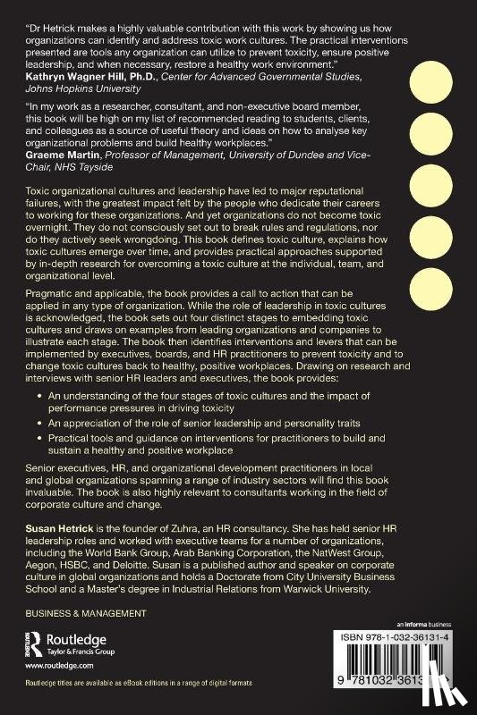 Hetrick, Susan - Toxic Organizational Cultures and Leadership