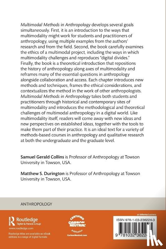 Collins, Samuel Gerald (Towson University, Durington, Matthew S. (Towson University - Multimodal Methods in Anthropology