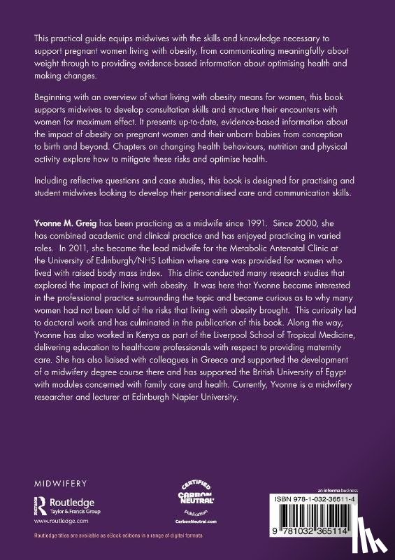Greig, Yvonne M. - Midwifery Care For Pregnant Women Who Live With Obesity