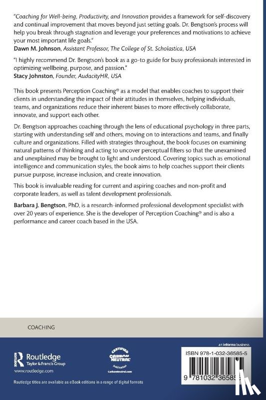 Bengtson, Barbara J. - Coaching for Well-Being, Productivity, and Innovation