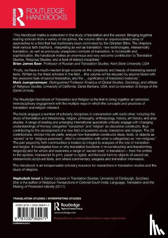  - The Routledge Handbook of Translation and Religion