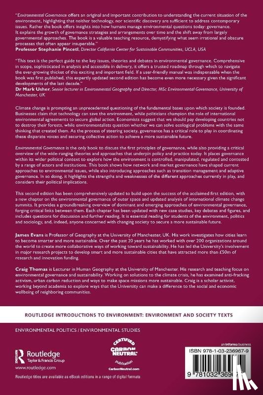 Evans, James (University of Manchester, Thomas, Craig - Environmental Governance