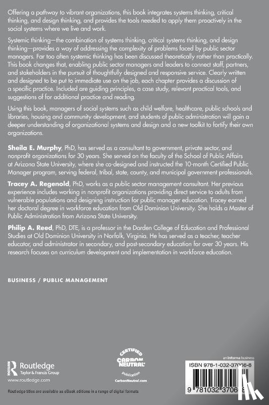 Murphy, Sheila, Regenold, Tracey, Reed, Philip - Systemic Thinking for Public Managers