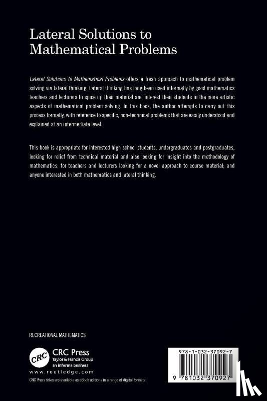 MacHale, Desmond - Lateral Solutions to Mathematical Problems