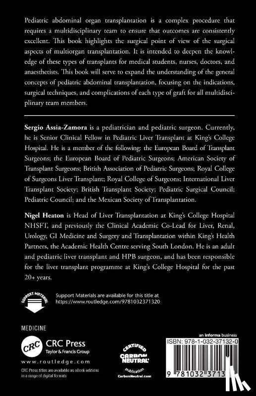 Assia-Zamora, Sergio (King's College Hospital, Heaton, Nigel (King's College Hospital - Pediatric Abdominal Organ Transplantation
