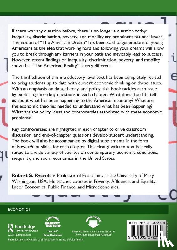 Rycroft, Robert S. (University of Mary Washington - The Economics of Inequality