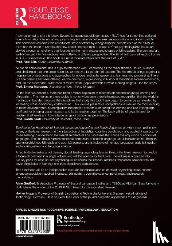  - The Routledge Handbook of Second Language Acquisition and Psycholinguistics