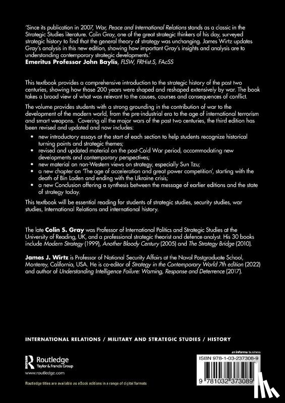 Gray, Colin (University of Reading, Wirtz, James J. (Naval Postgraduate School - War, Peace and International Relations