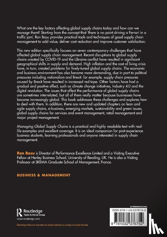 Basu, Ron (Performance Excellence Limited - Managing Global Supply Chains
