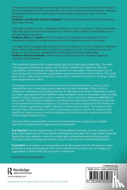 Espedal, Gry, Elter, Frank - Giving Voice to Values-based Leadership