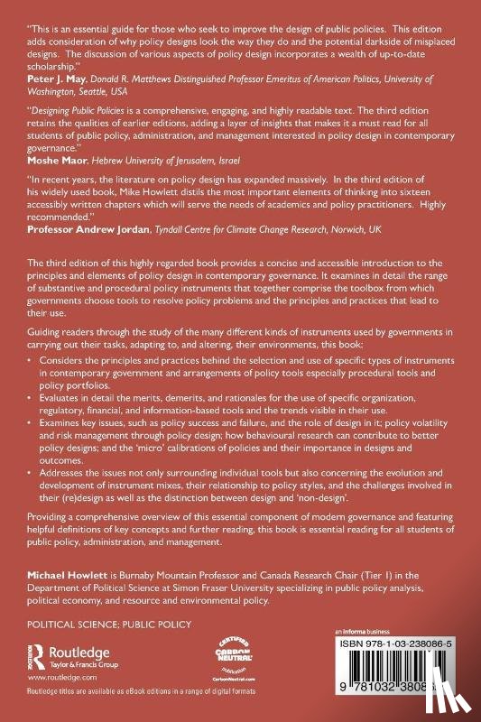 Howlett, Michael (Simon Fraser University - Designing Public Policies