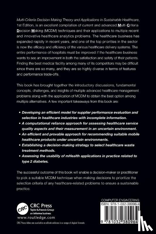 Abdel-Basset, Mohamed, Chakrabortty, Ripon Kumar (Senior Lecturer, Gamal, Abduallah - Multi-Criteria Decision Making Theory and Applications in Sustainable Healthcare