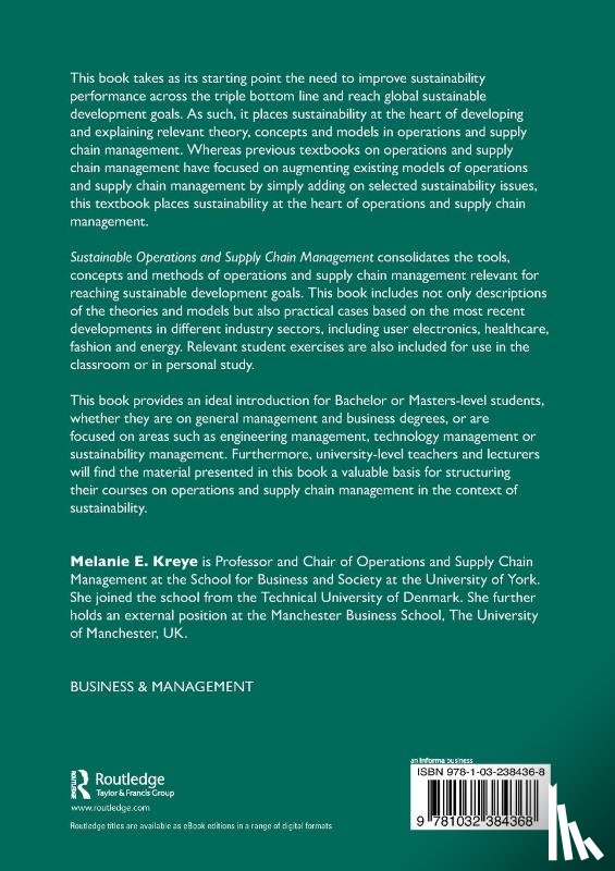 Kreye, Melanie E. - Sustainable Operations and Supply Chain Management