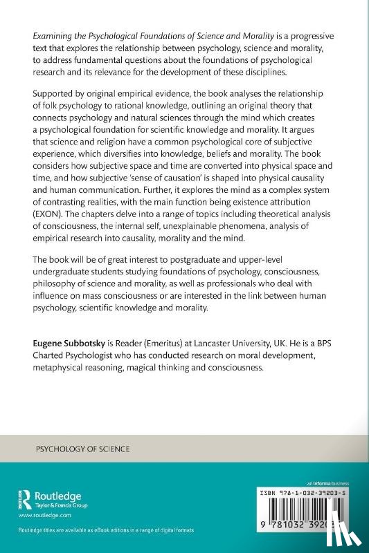 Subbotsky, Eugene - Examining the Psychological Foundations of Science and Morality