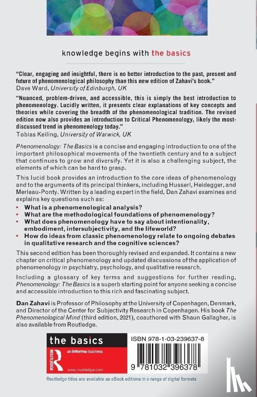 Zahavi, Dan (University of Copenhagen - Phenomenology: The Basics