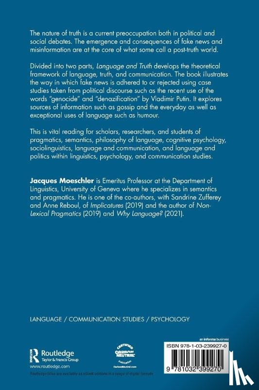 Moeschler, Jacques - Language and Truth