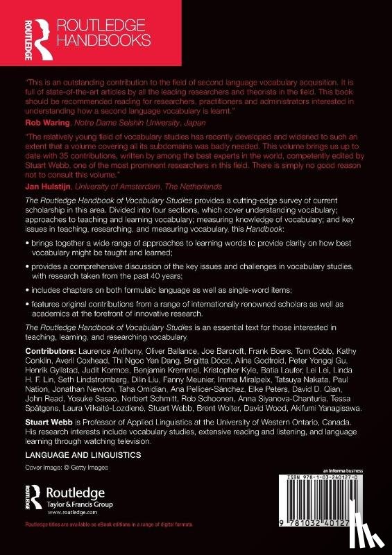  - The Routledge Handbook of Vocabulary Studies