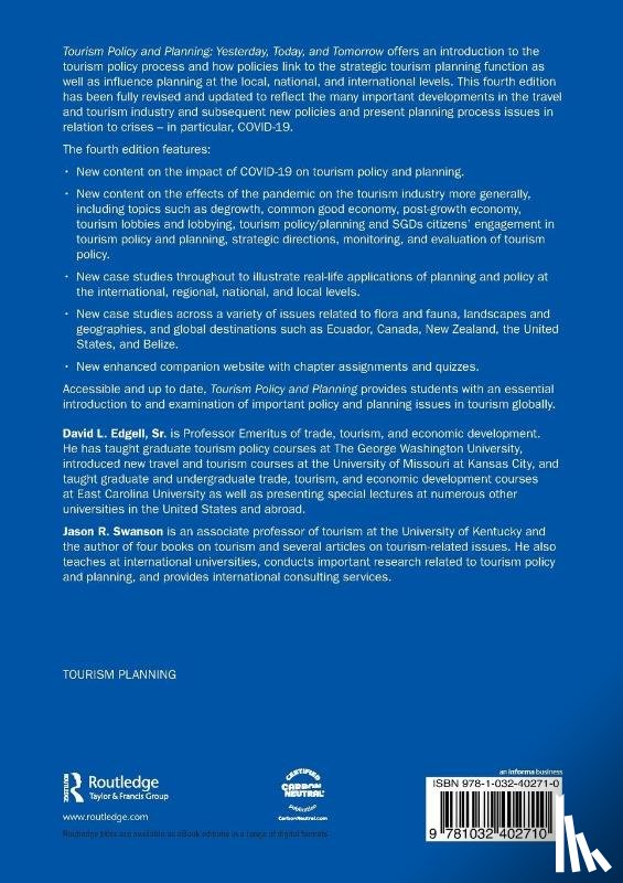 Edgell, Sr., Swanson, Jason R. (University of Kentucky - Tourism Policy and Planning