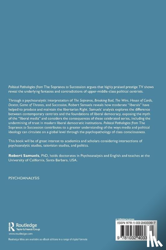 Samuels, Robert (UC Santa Barbara - Political Pathologies from The Sopranos to Succession