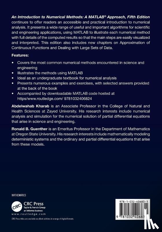 Kharab, Abdelwahab (Department of Mathematics, Guenther, Ronald - An Introduction to Numerical Methods