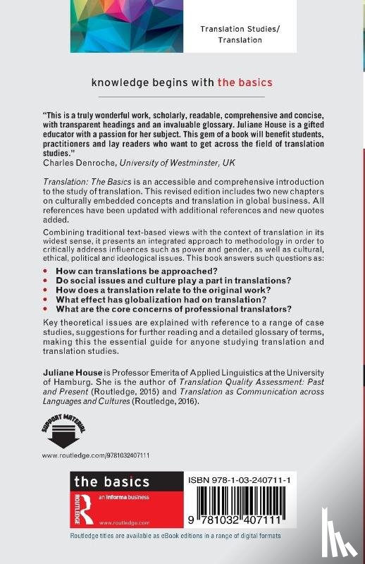 House, Juliane (University of Hamburg) - Translation: The Basics