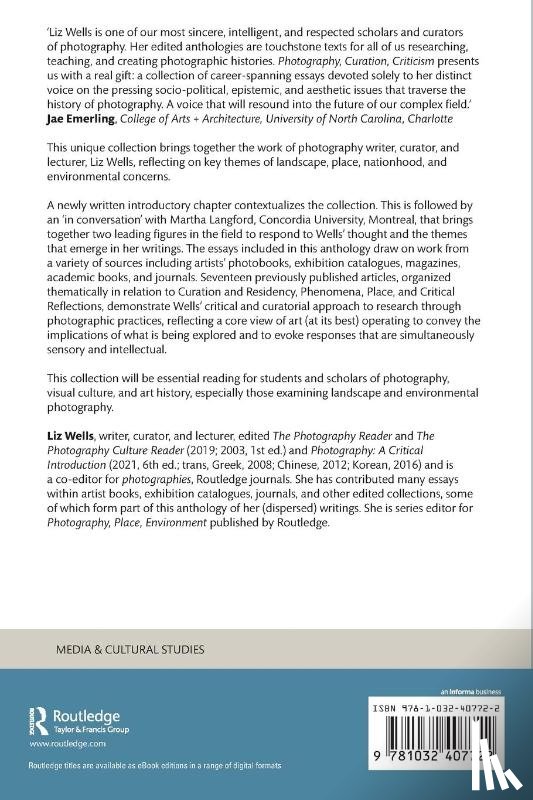 Wells, Liz (University of Plymouth - Photography, Curation, Criticism