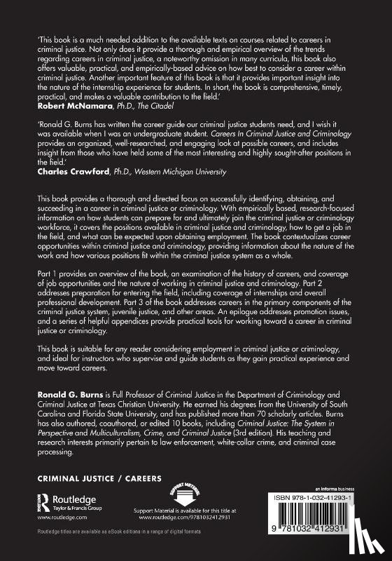Burns, Ronald G. - Careers in Criminal Justice and Criminology