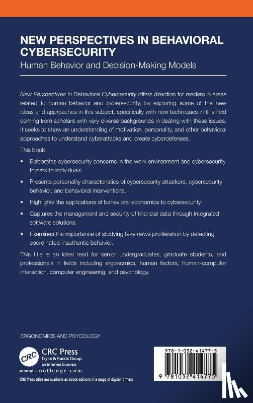  - New Perspectives in Behavioral Cybersecurity