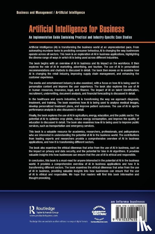  - Artificial Intelligence for Business